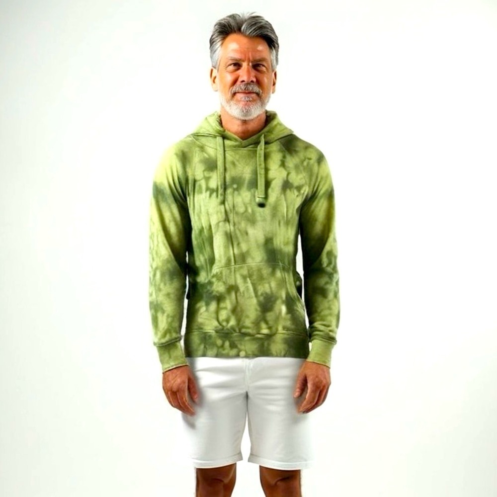 Old Navy Green Tie-Dye Hooded Sweatshirt